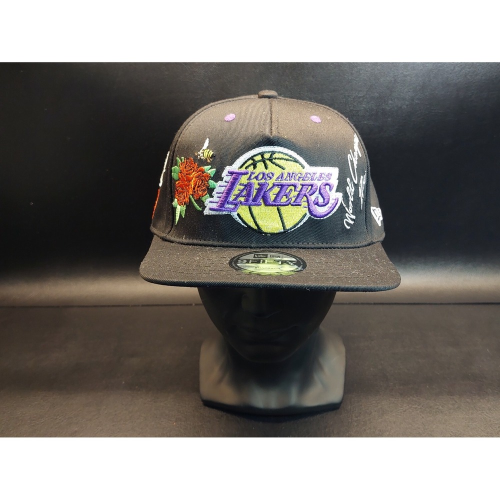 New Era 9Fifty Los Angeles Lakers 17x Champs Rose Patch 1 One ❤ Snapback Hat